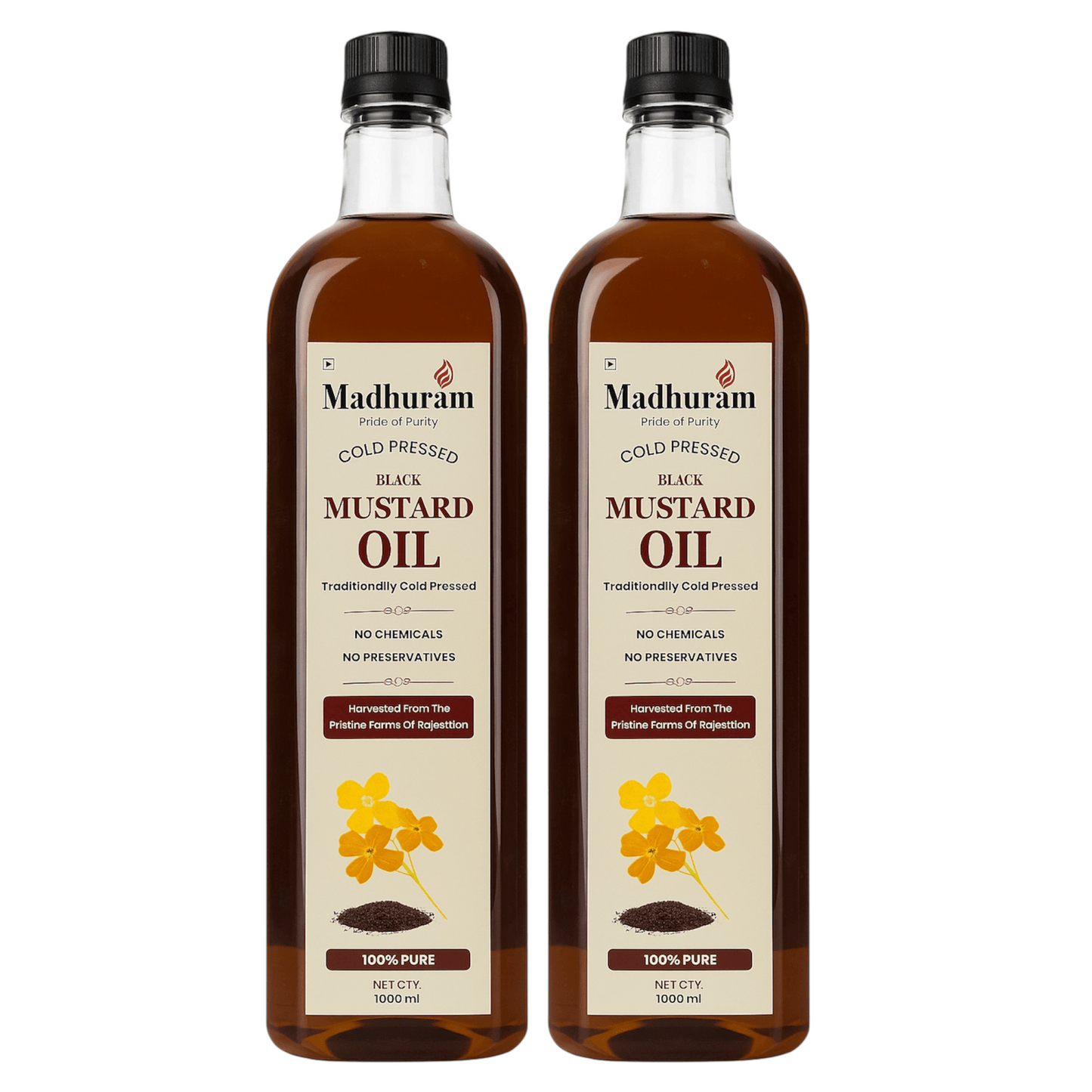 Cold Pressed Black Mustard Oil - MADHURAM
