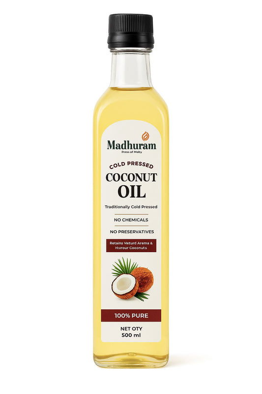 Cold Pressed Coconut (Khopra) Oil - MADHURAM